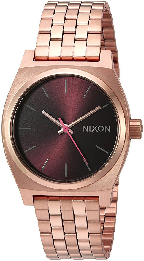 Nixon Medium Time Teller All Rose Gold Brown Watch Watch