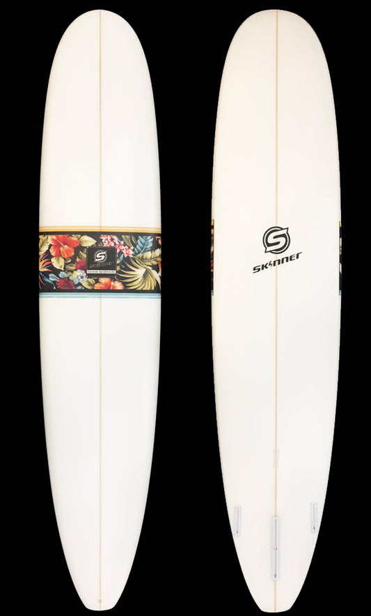 SOLD SKINNER 9' X 22.75 X 2.8" Epoxy Longboard Floral Band 67 Liters Surfboard