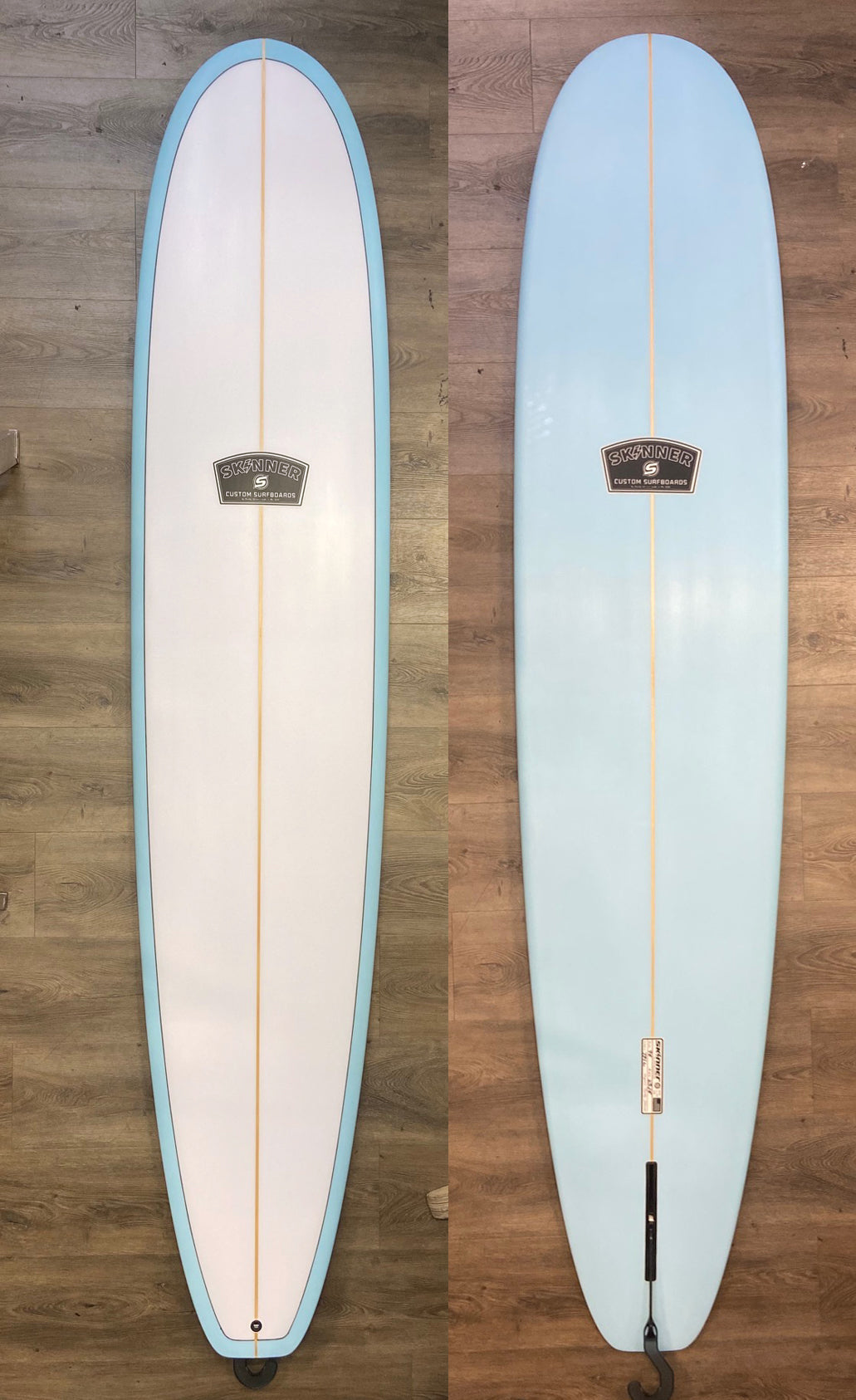 Skinner Surfboards 9'4 Speed Machine Noserider Longboard Rd Square Tail - Light Blue Surfboard