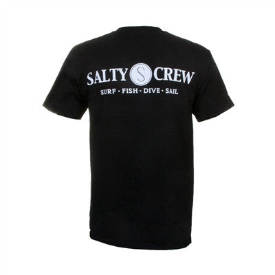 Salty Crew Rail Logo Black Tee 414102 Mens T Shirt