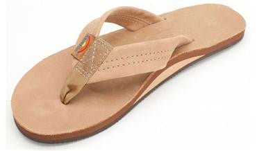 Rainbow Women's Sierra Brown Premier Leather Single Layer Arch Wide Strap 301ALTS0SRBRL Womens Footwear