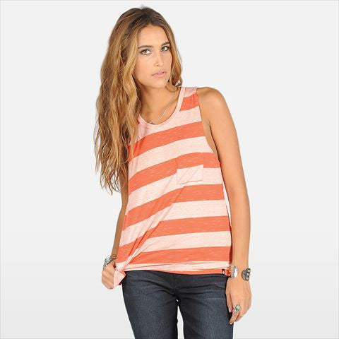 Volcom Women's Lived in Slub Tank Blush Pink B4531404BUP womens tank