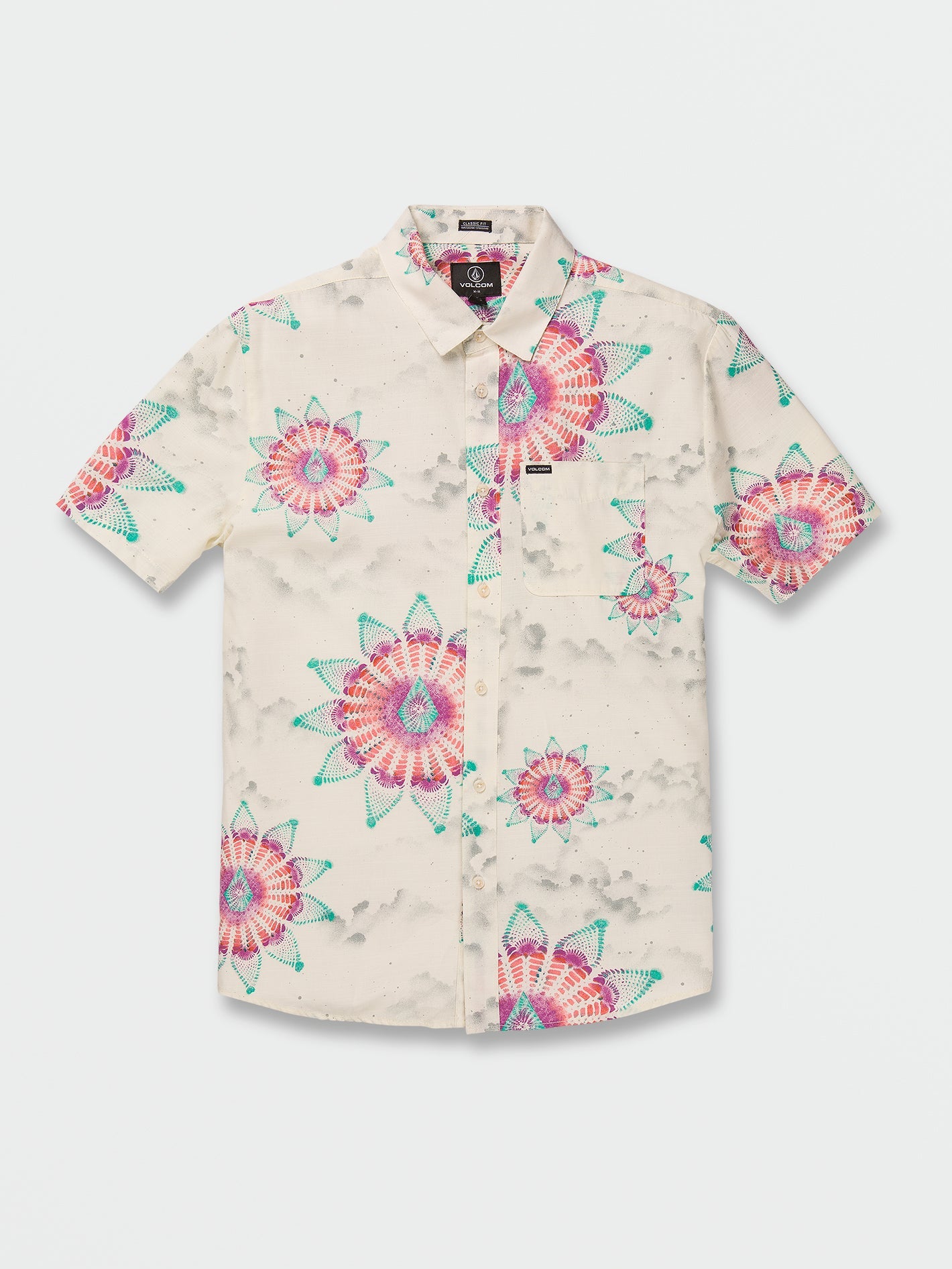 Volcom Star Shields Featured Artist Button Down Shirt - Coconut Mens Shirt