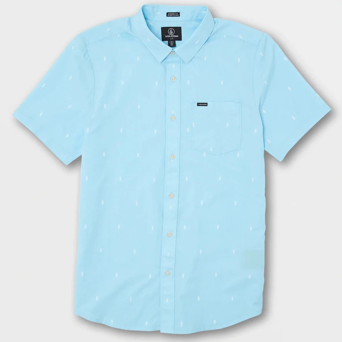 Volcom Salford Woven Shirt S/S - Washed Blue Mens Woven