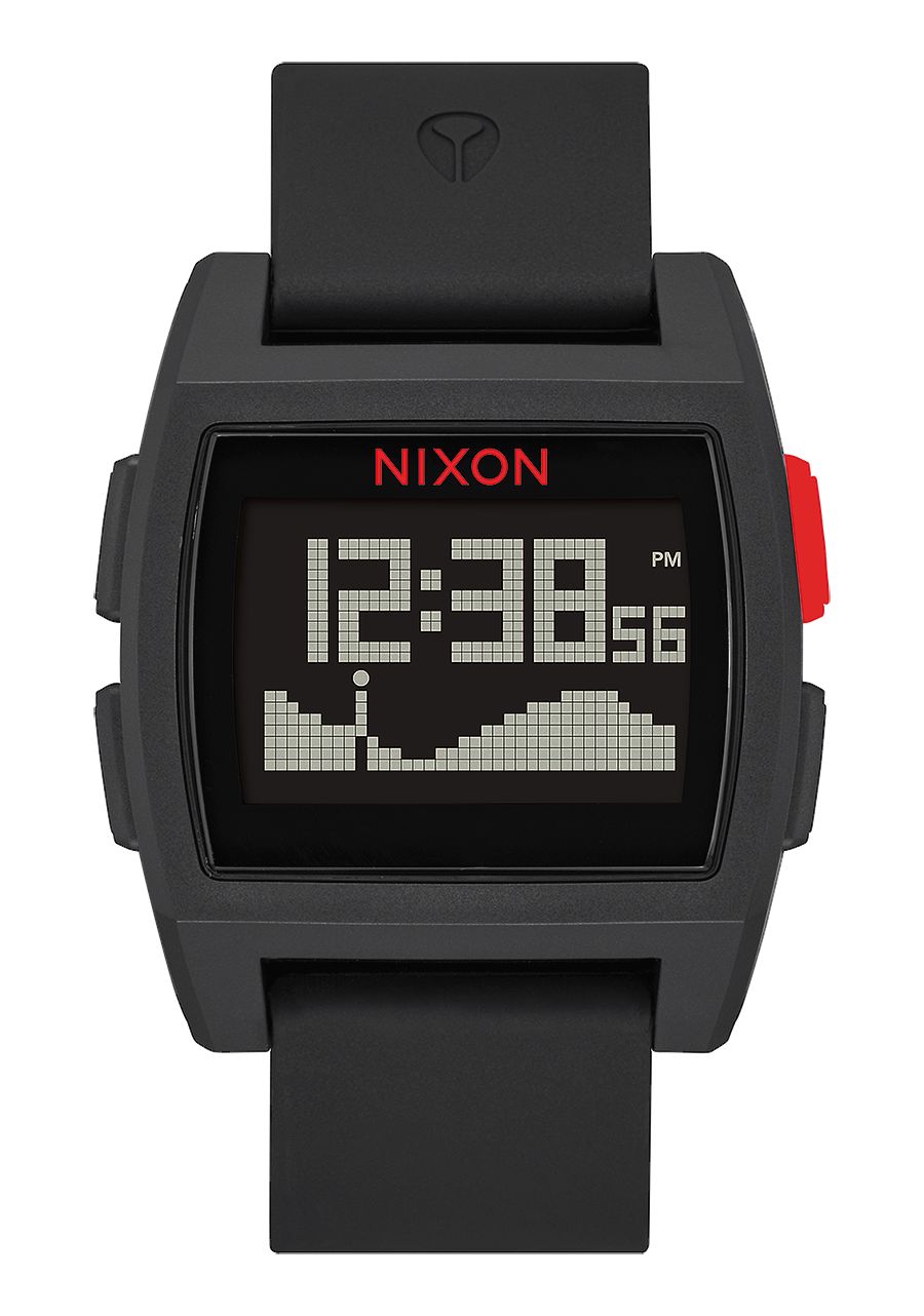 Nixon Base Tide Watch - Black Red Watches