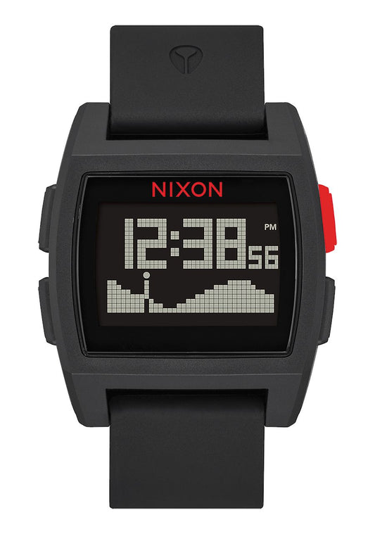 Nixon Base Tide Watch - Black Red Watches