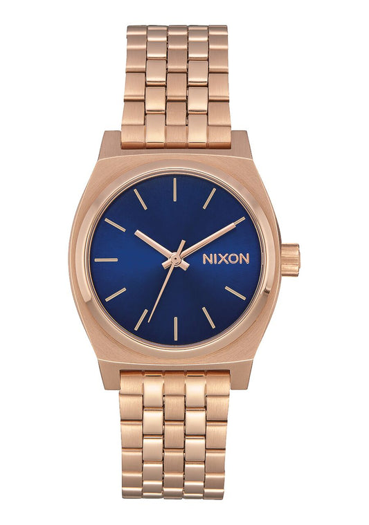 Nixon Medium Time Teller Watch - Rose Gold Indigo Black Watch