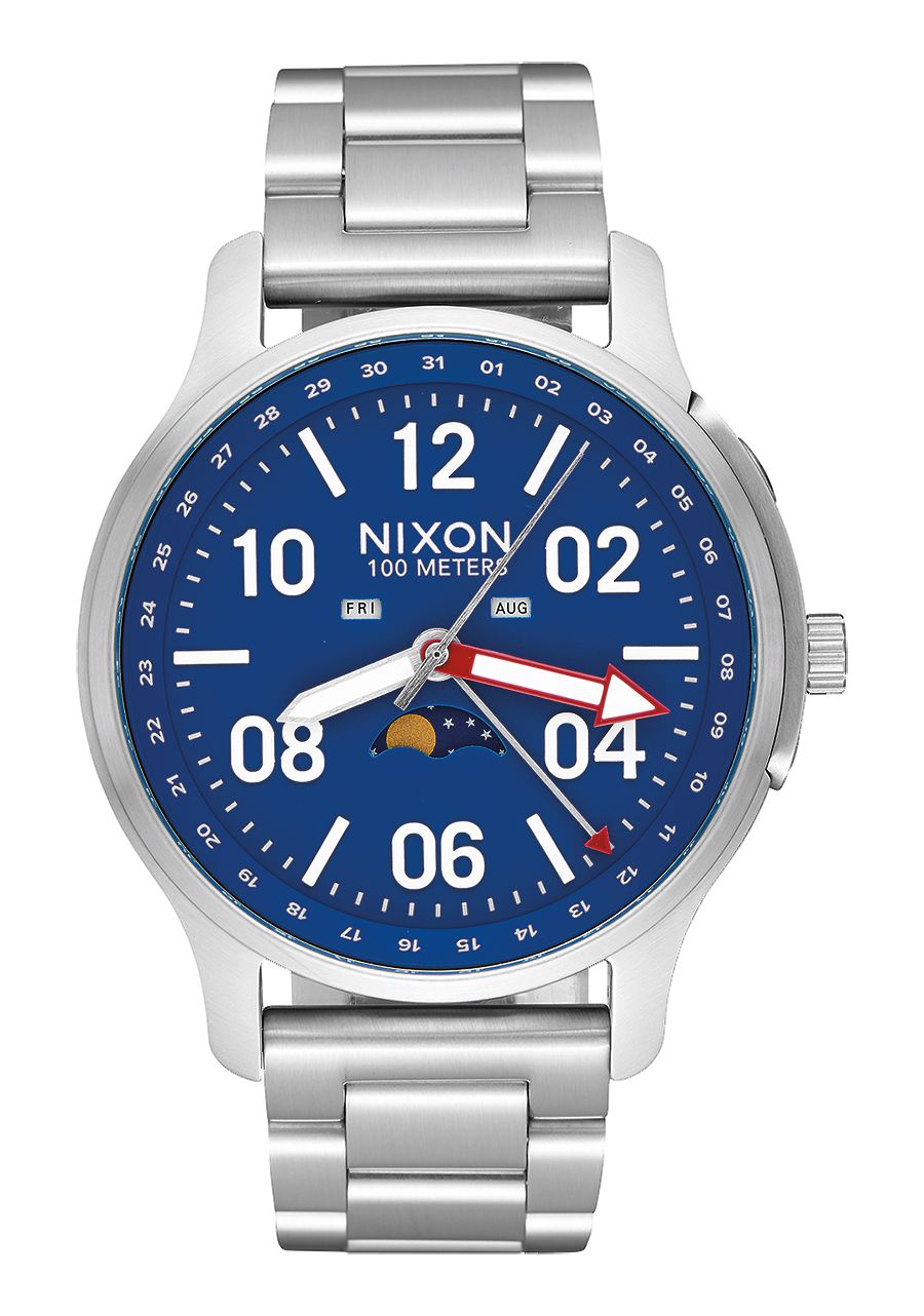 Nixon Ascender Watch - Silver Blue Watches