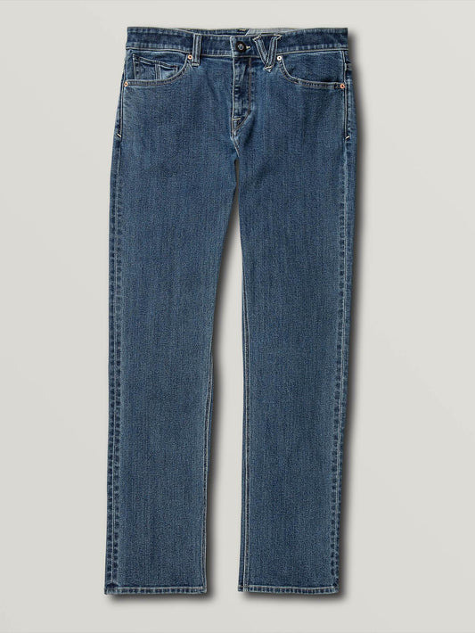 Volcom Solver Denim in Easy Enzyme Medium Wash Mens Pants