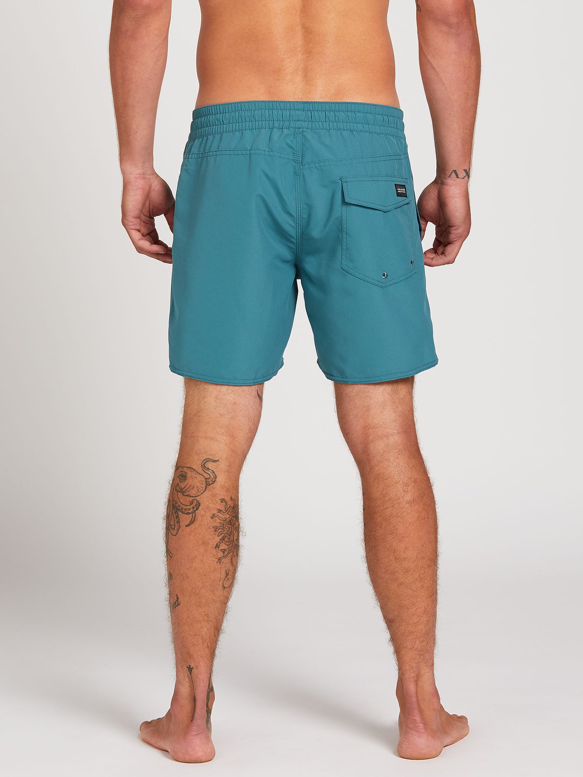 Volcom Lip Solid Mens Trunk 16" - Highlighter Green / Hydro Blue Mens Shorts