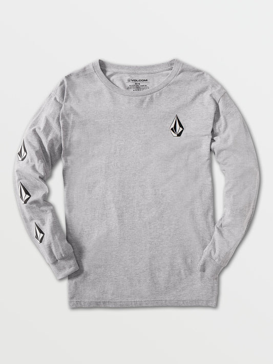Volcom Iconic Stone LS Mens T Shirt - Heather Grey Womens T Shirt