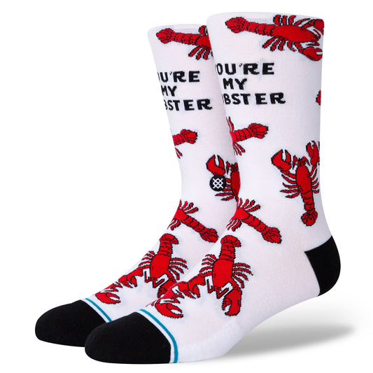 Stance Youre My Lobster Mens Socks - White Socks