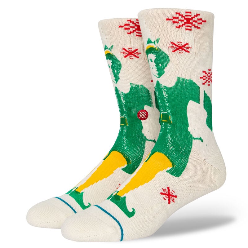 Stance Buddy The Elf X Crew Sock - Off White Socks