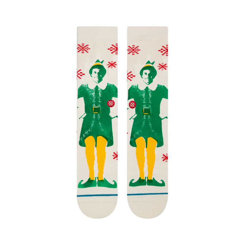 Stance Buddy The Elf X Crew Sock - Off White Socks