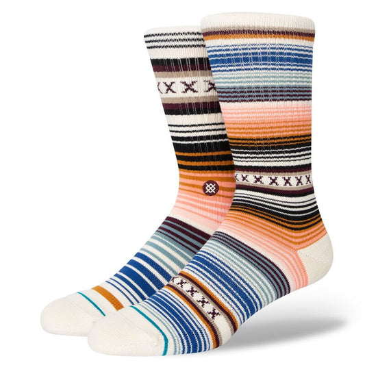 Stance Curren St Striped Crew Sock - Multi Wine Socks