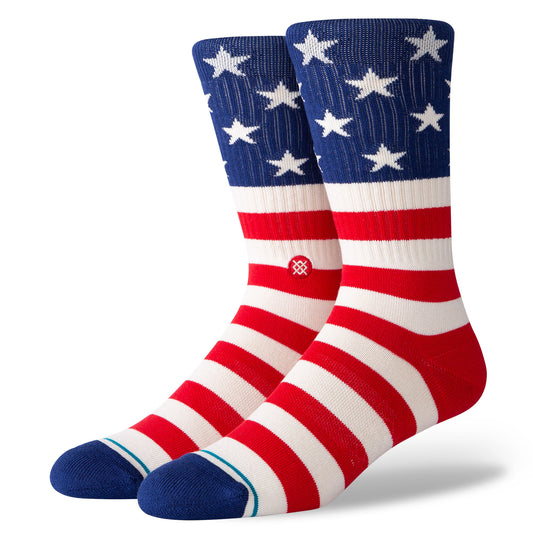 Stance The Fourth American Flag Socks - Red (Size: L) Socks