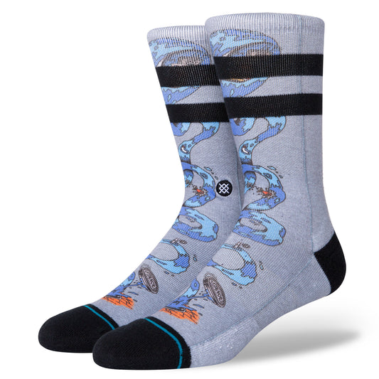 Stance Party Wave Mens Socks - Grey Socks