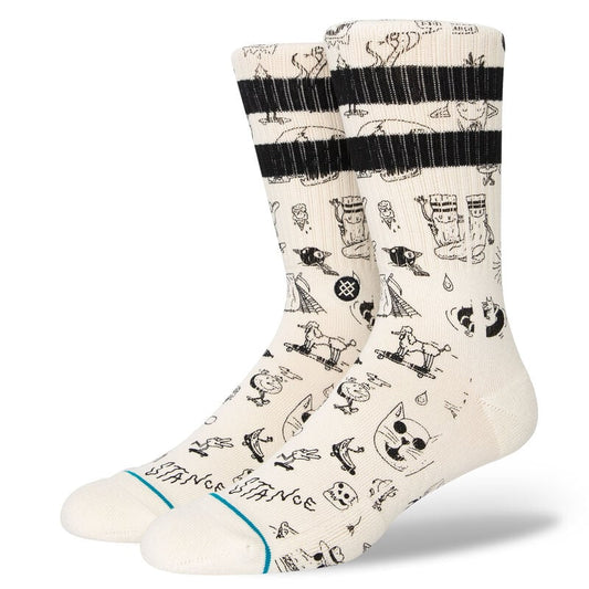 Stance Tagged Crew Sock - Off White Socks