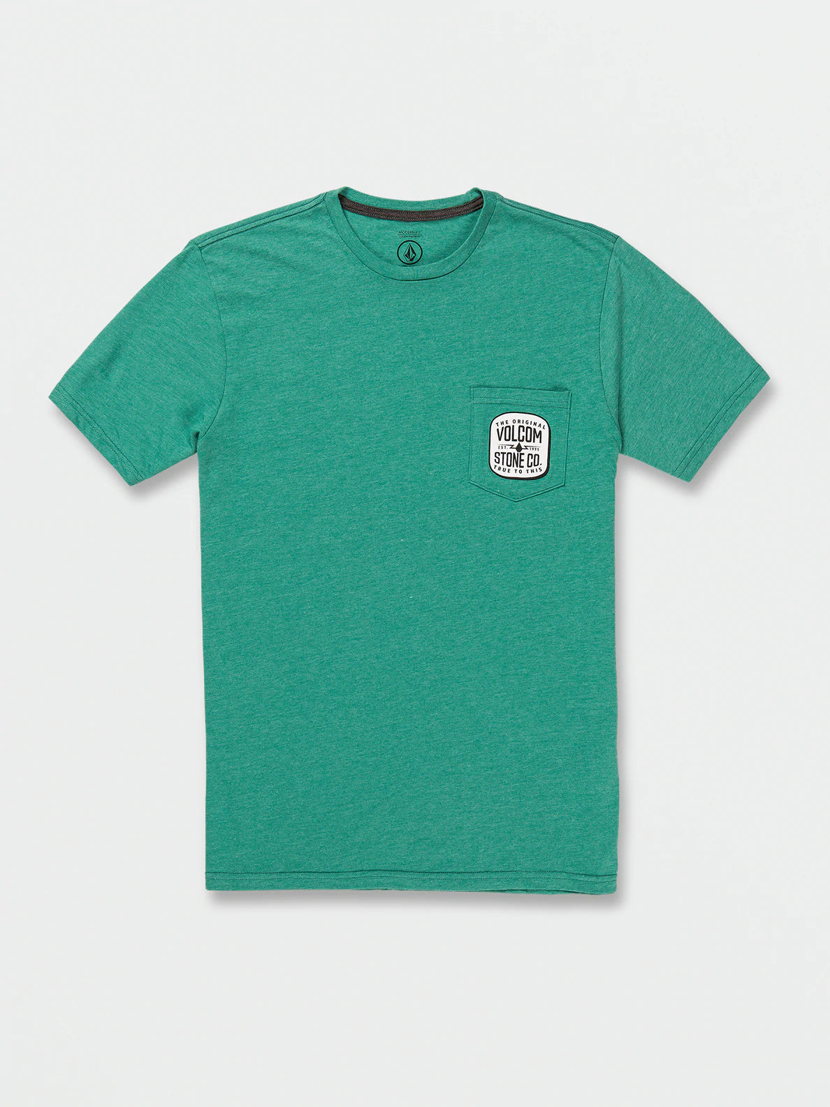 Volcom Carbide Pocket Men's SS Pocket Tee - Kelly Heather Mens T Shirt