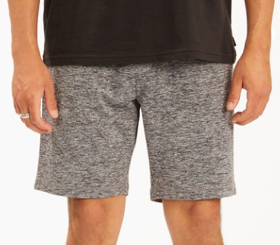 Billabong Surftrek Adventure Division Stretch Fleece Short - Heather Grey Mens Shorts