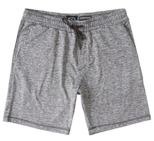 Billabong Surftrek Adventure Division Stretch Fleece Short - Heather Grey Mens Shorts