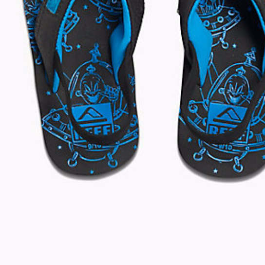 Kid's Reef Ahi Light Up Prints Black Blue Sandals kids footwear