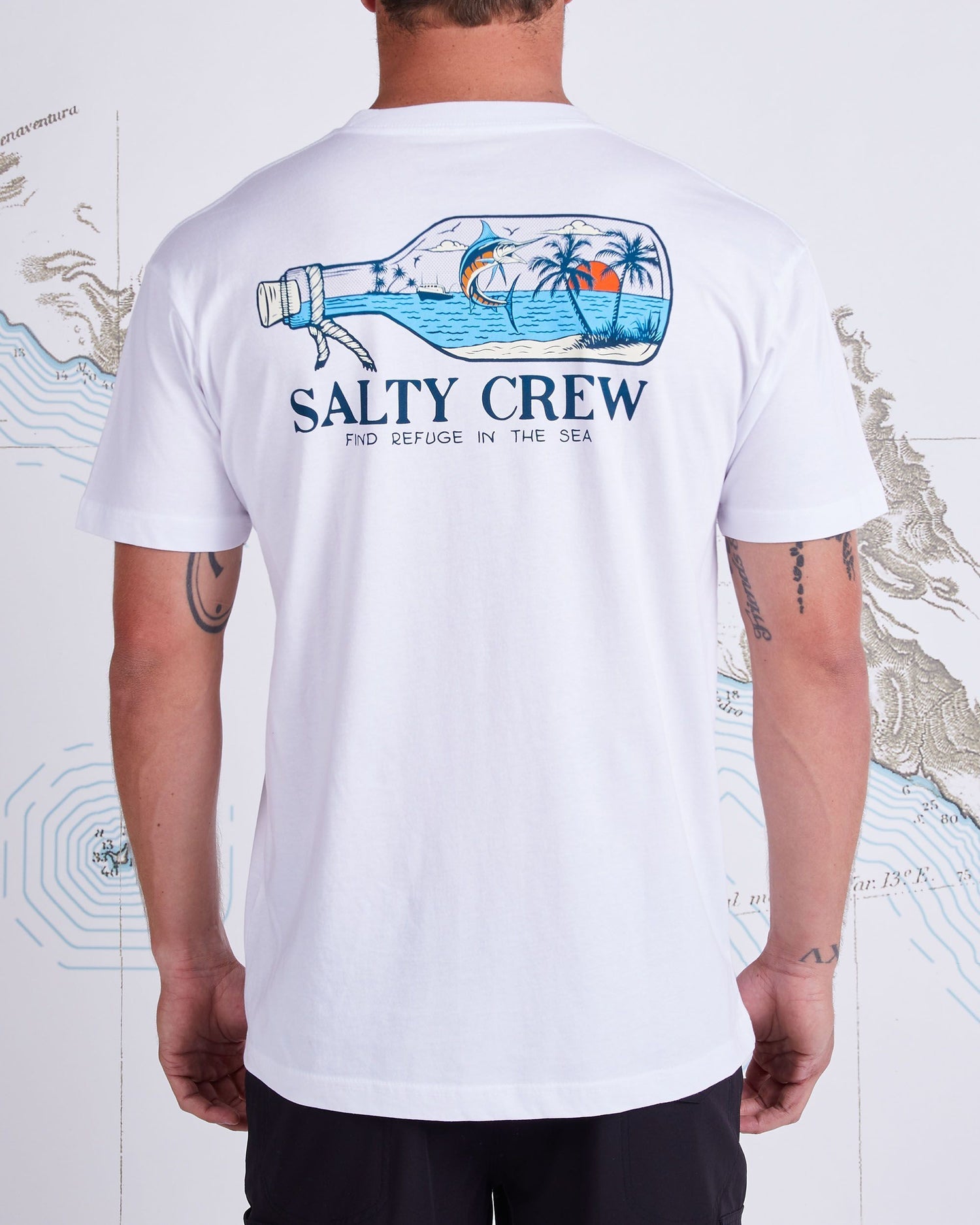 Salty Crew Message Premium SS Tee - White Mens T Shirt