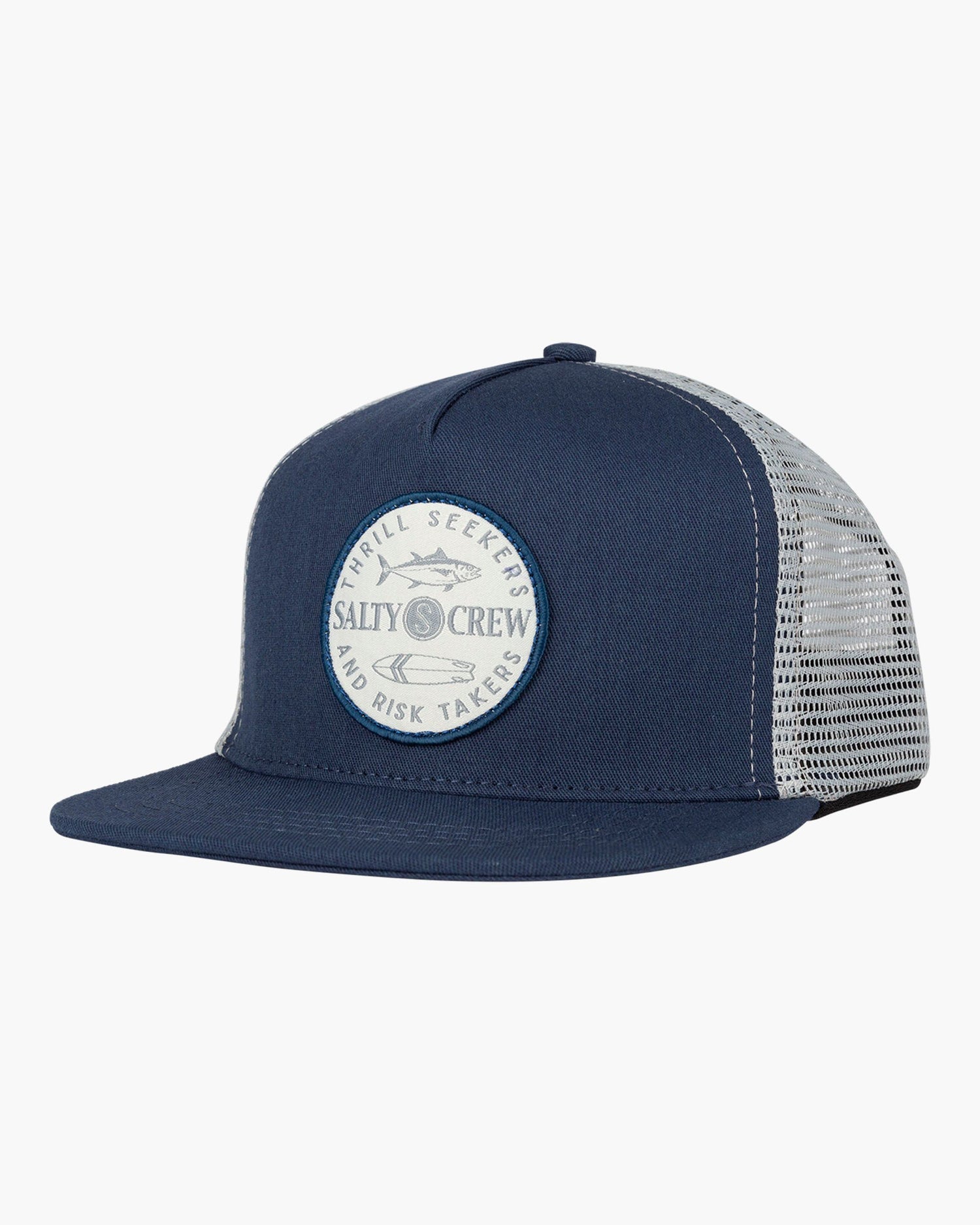 Salty Crew Flip Flops Boys Trucker Hat - Navy / Silver Hats