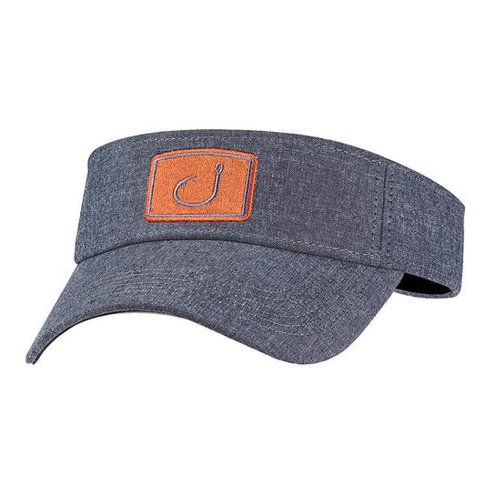 Avid Iconic Fishing Visor - Grey Chambray Mens Hat