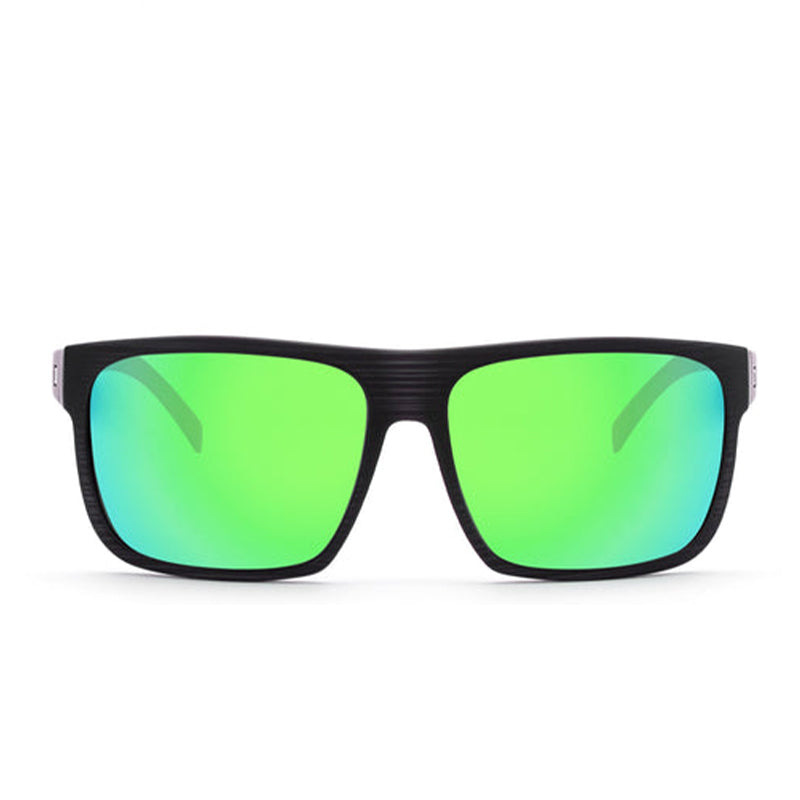 Otis After Dark Sunglasses - Black Matte LIT Green Mirror Polarized Sunglasses