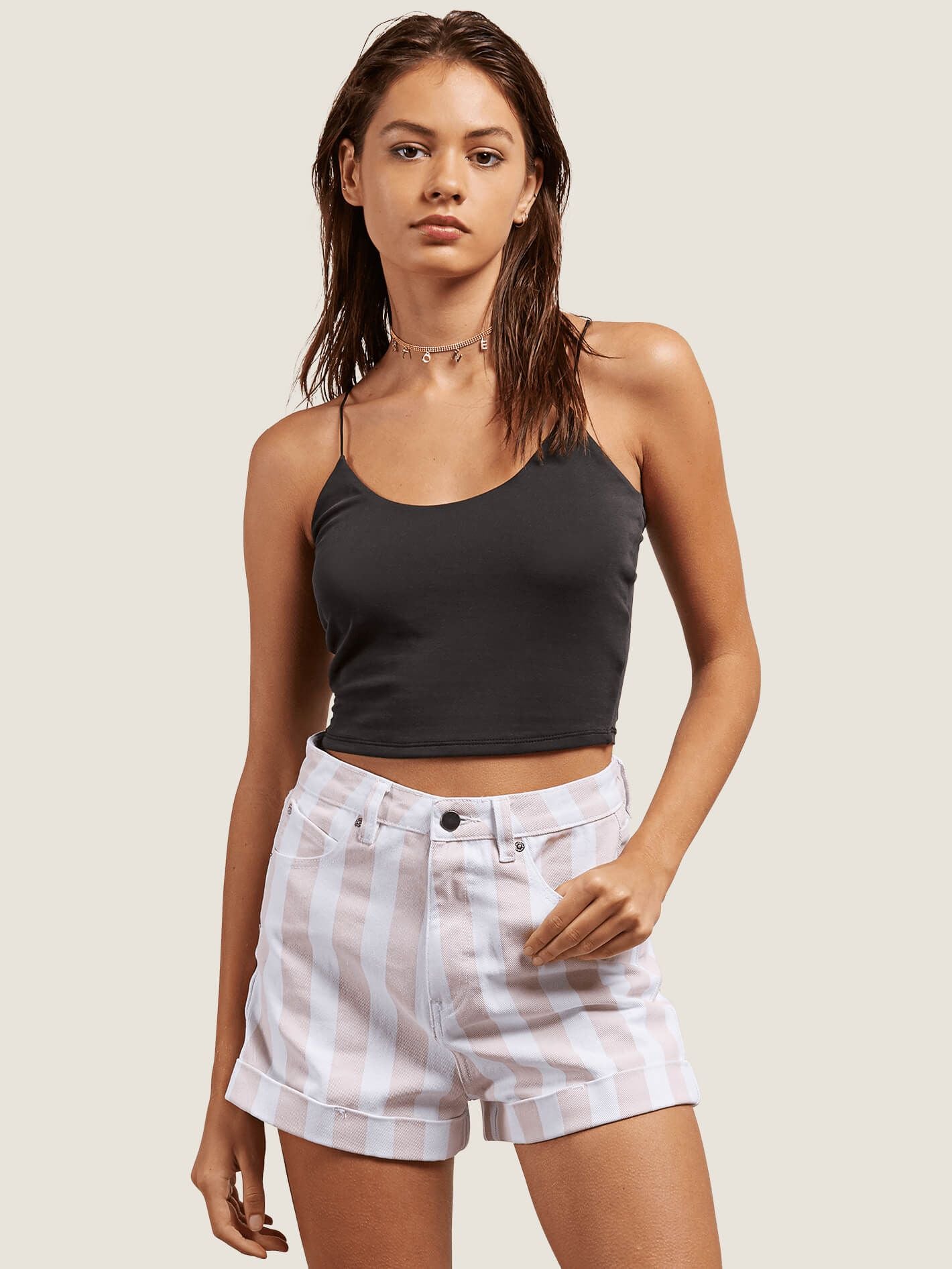 Volcom Mojo dojo Cami - Black Womens Top