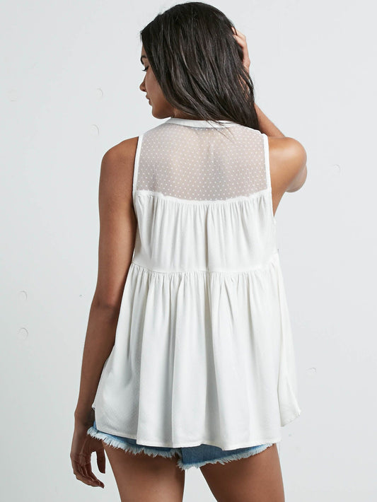 Volcom Sea Y'around Top - Star White Womens Top