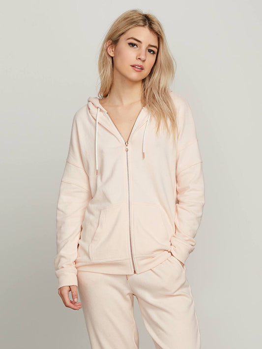 Volcom Lil Zip Hoodie - Cloud Pink womens hoodie