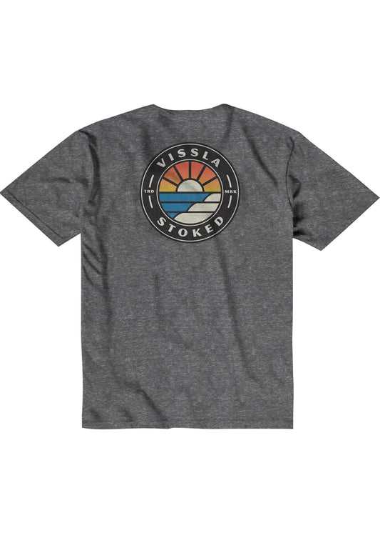 Vissla Cover Up Boys T Shirt - Blk Heather Snow Boys T Shirt
