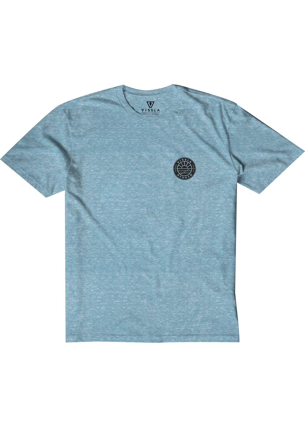Vissla Cover Up Boys T Shirt - Blue Heather Snow Boys T Shirt