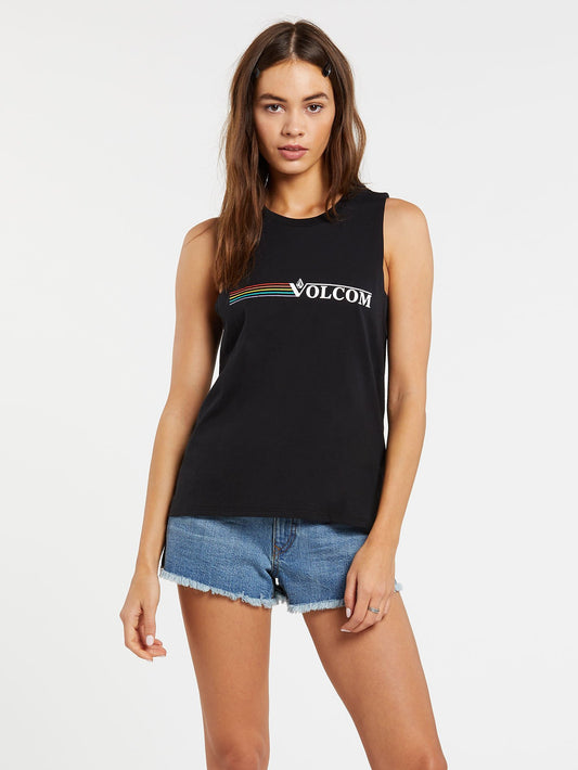 Volcom Womens Sorry Babe Muscle Tank - Black Womens Tank