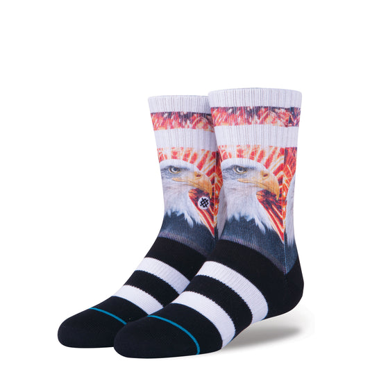 Stance Defender Boys Socks - Black (Size: L) Boys Socks