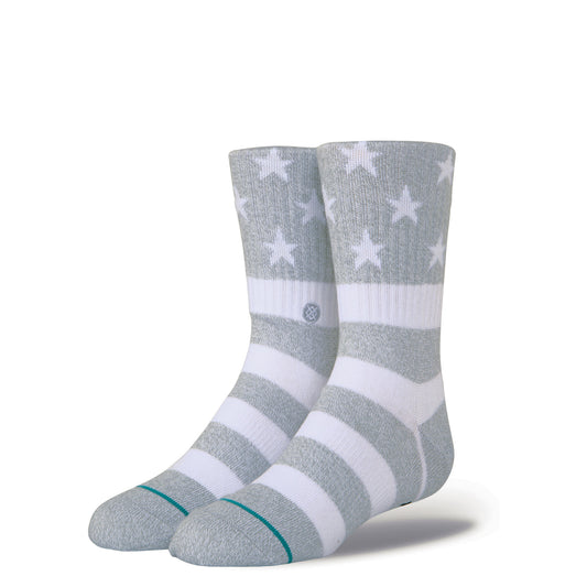 Stance The Fourth Boys Socks - Grey (Size: L) Boys Socks