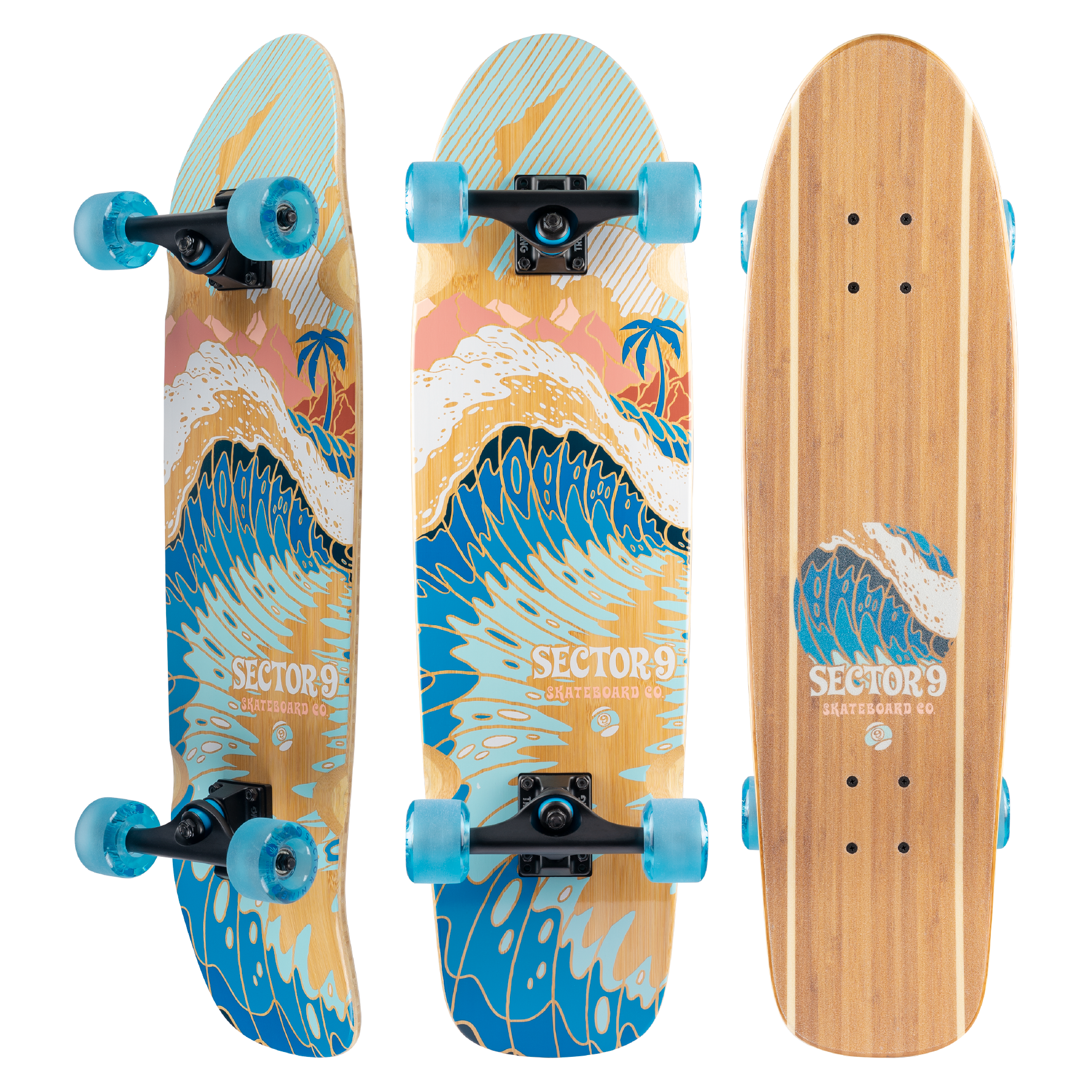 Sector 9 Bamboozler Bora Bora Complete Cruiser Skateboard Complete Skateboard