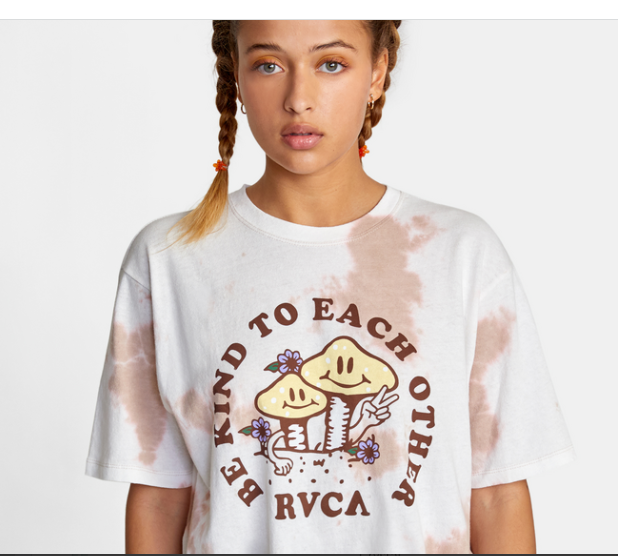 RVCA Be Kind Short Sleeve Women's T Shrit - DSR Tie Dye Womens T Shirt