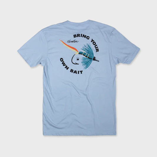 Flomotion BYOB Bait Mens SS T Shirt - Light Blue Mens T Shirt