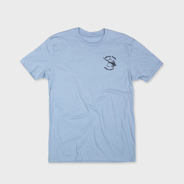 Flomotion BYOB Bait Mens SS T Shirt - Light Blue Mens T Shirt