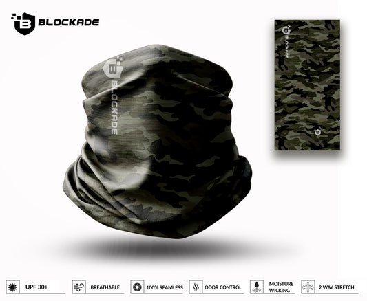 Blockade UPF Neck Gaiter - Green Burlap Camo Neck Gaiter