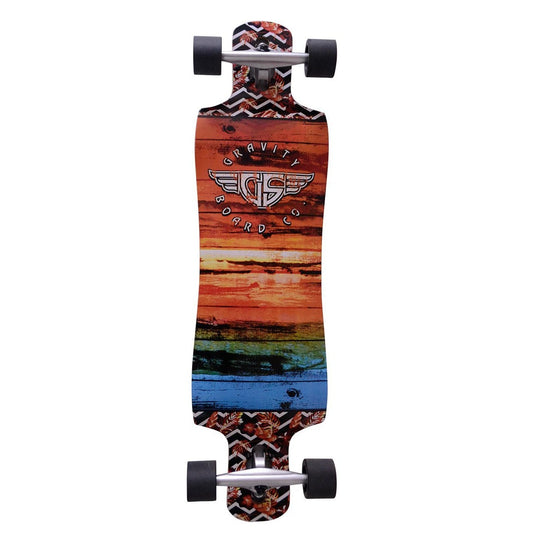 Gravity Pop Grunge Drop Longboard Complete Skateboard 38" Longboard Complete
