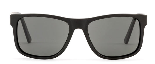Otis Casa Bay Mineral Glass Sunglasses - Matte Black L.I.T Grey Polarized Sunglasses