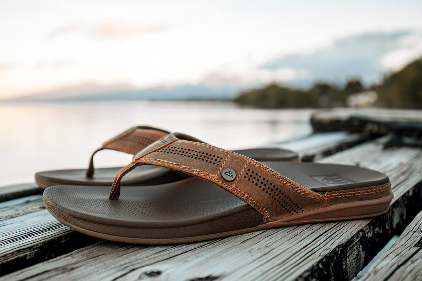 Reef Mens Cushion Bounce Lux Sandal - toffee brown Mens Footwear