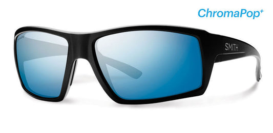 Smith Challis Matte Black Chromapop Polarized Blue Mirror Sunglasses Sunglasses