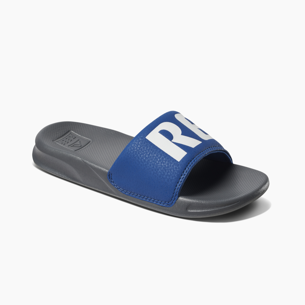 Reef Kids One Slide Sandals - Grey Bue youth footwear