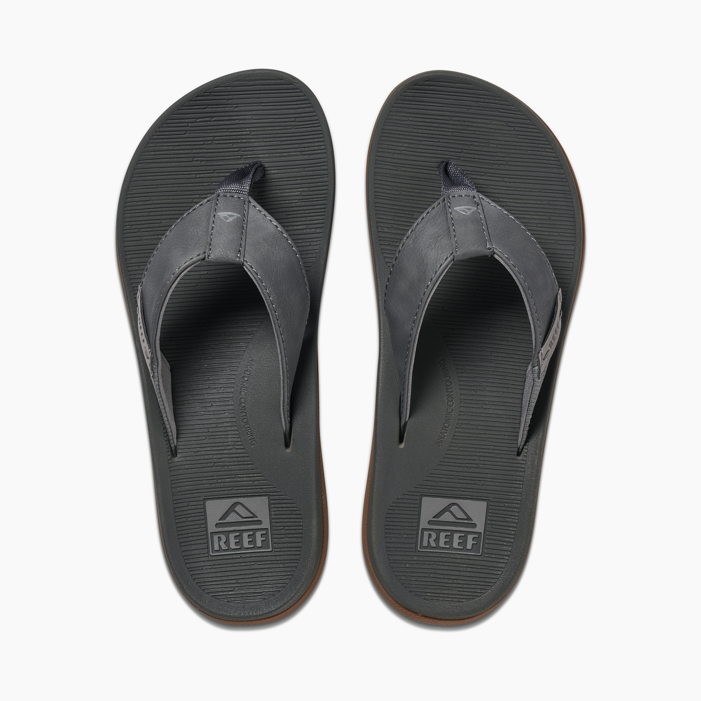 Mens gray flip deals flops
