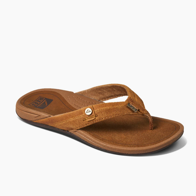Reef Pacific Womens Leather Sandals - Caramel Womens Footwear
